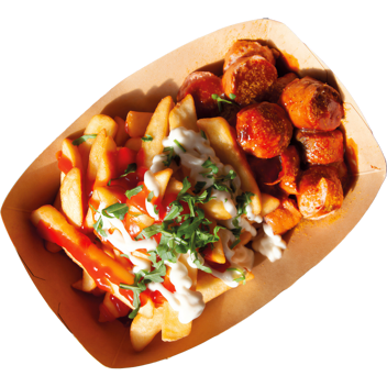 Currywurst Pommes