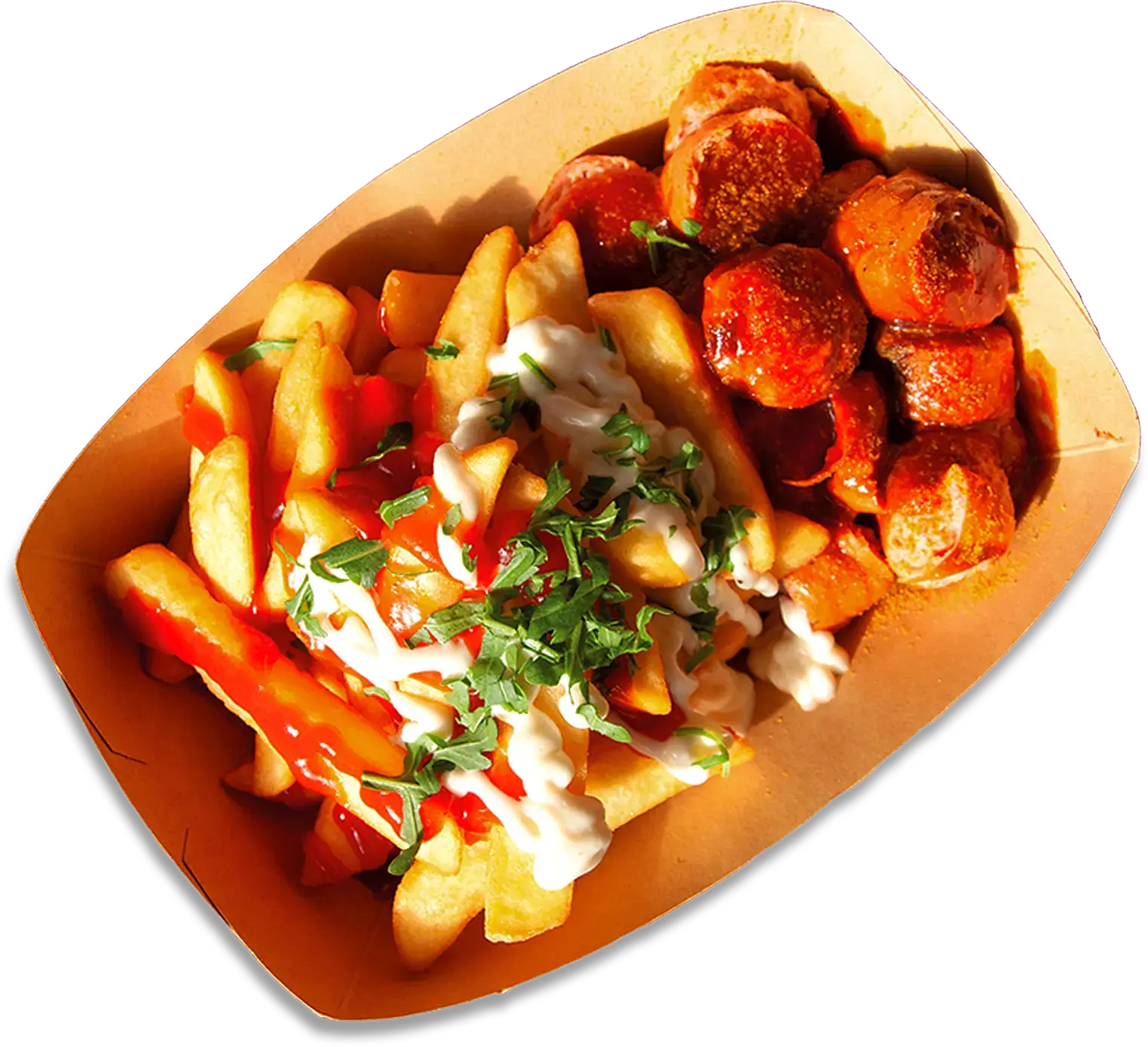 Currywurst mit Pommes